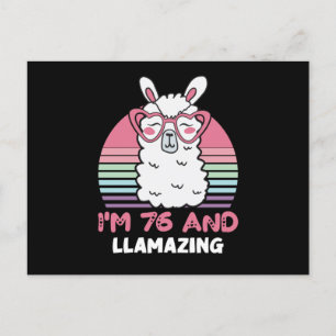 76e verjaardag Llamazing Lama 76 jaar verjaardag Briefkaart