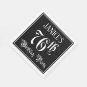 76e verjaardag Partij — Fancy Manuscript + de Naam Servet (Hoek)