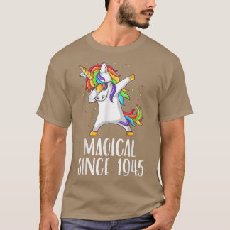 76e verjaardag, unicorn dab, Magisch sinds 1945 T-shirt