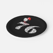 76e verjaardagsfeestballonnen papieren bordje (Gekanteld)