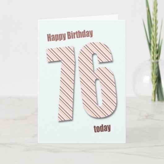 76e verjaardagskaart kaart (Voorkant)