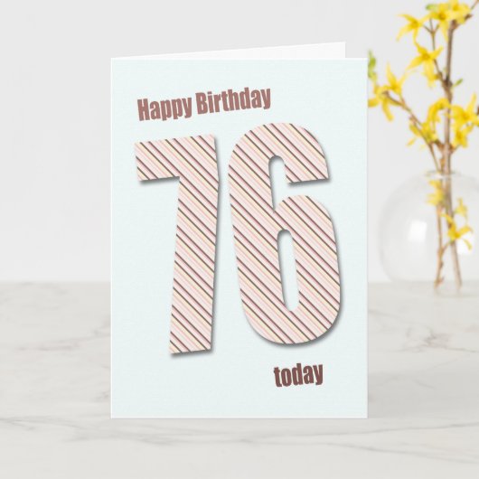 76e verjaardagskaart kaart (Gele Bloem)