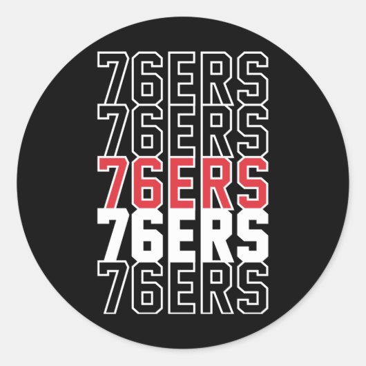 76ers ronde sticker (Voorkant)