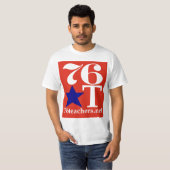 76Leraren Waarde TShirt Blue op rood (Voorkant volledig)