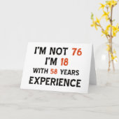 76ste koel verjaardagsdesign kaart (Gele Bloem)