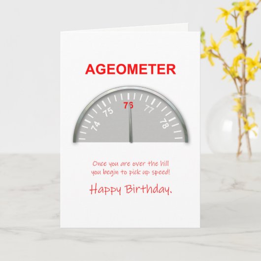 76ste Verjaardag, Lezing Ageometer Kaart (Gele Bloem)