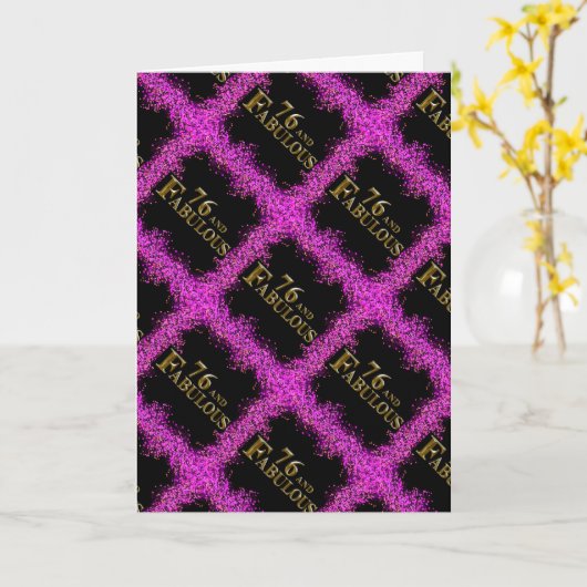 76th Birthday Kaart (Gele Bloem)