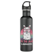 76th Birthday Llamazing Llama 76 Year Old Birthday Waterfles (Voorkant)