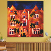 770 oostelijk Brede rijweg met mooi aangelegd land Canvas Afdruk (Insitu (Woonkamer))