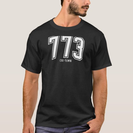 773 Chi Town Chicago IL Classic Athletic Design T-shirt (Voorkant)