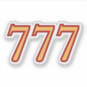 777 Angel Number Luck Sticker (Voorkant)