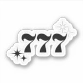 777 angel nummers kleur zwart sticker (Voorkant)