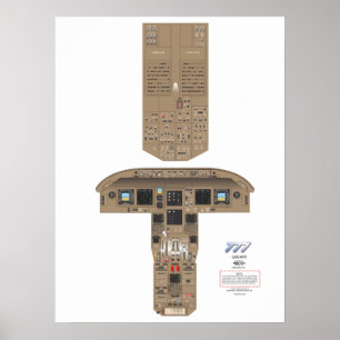 777 Cockpit-Poster Poster