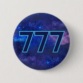 777 Engel Nummer Donkerblauwe Sparkle Manifestatie Ronde Button 5,7 Cm (Voorkant)