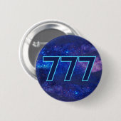 777 Engel Nummer Donkerblauwe Sparkle Manifestatie Ronde Button 5,7 Cm (Voorkant /achterkant)