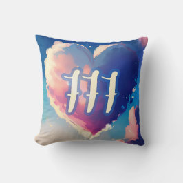 777 Engel nummer: een wandtapijt van kosmische ser Kussen