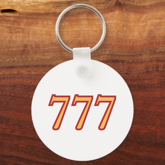 777 Engel Nummer Geluk Sleutelhanger (Voorkant)