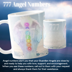 777 engel nummers Chakra engelen vleugels mok