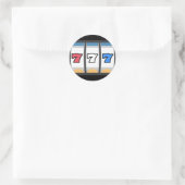 777 Lucky Slot Machine Ronde Sticker (Tas)