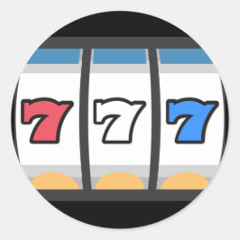 777 Lucky Slot Machine Ronde Sticker