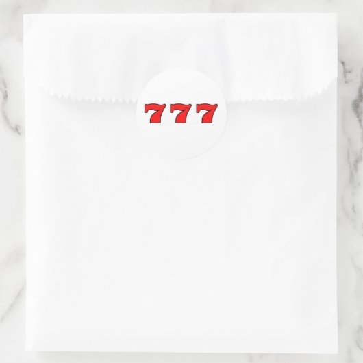 777 RONDE STICKER (Tas)