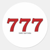 777 RONDE STICKER (Voorkant)