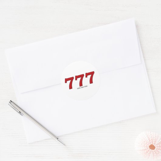 777 RONDE STICKER (Envelop)