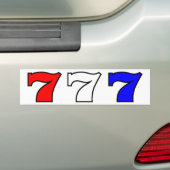 777 rood wit en blauw bumpersticker (Op auto)
