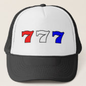 777 rood wit en blauw trucker pet (Voorkant)