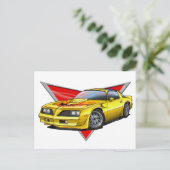 77-78 Gele Firebird TA Briefkaart (Staand voorkant)