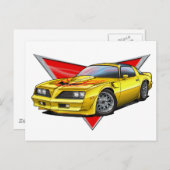 77-78 Gele Firebird TA Briefkaart (Voorkant / Achterkant)