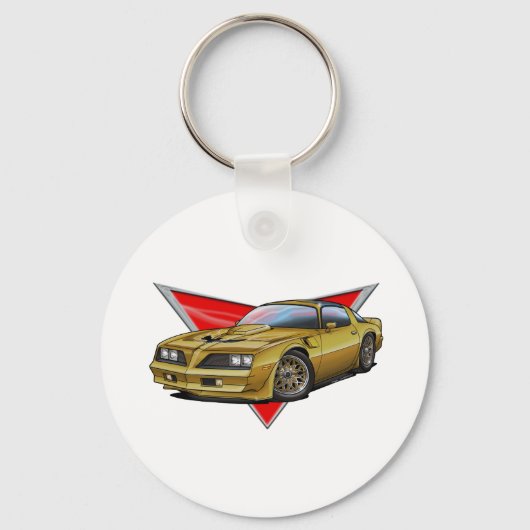 77-78 Gouden Firebird Sleutelhanger (Voorkant)