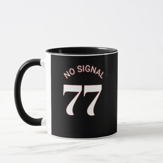 77 Geen Signaal Zwarte Mok (Links)
