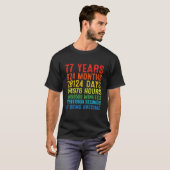 77 jaar Geweldige 77e verjaardag Mannen Vrouwen T-shirt (Voorkant volledig)