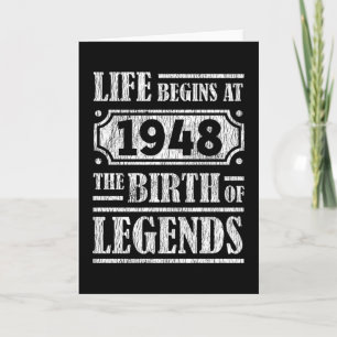 77 jaar oud 1948 Geboorte van de legende 77e verja Kaart