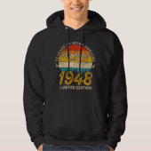 77 jaar oud 1948 Retro Geweldige 77e verjaardag ca Hoodie (Voorkant)