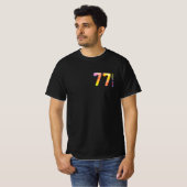 77 jaar oud 77 jaar zeven jaar oud t-shirt (Voorkant volledig)