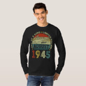 77 jaar oud Geweldige sinds augustus 1945 77th T-shirt (Voorkant volledig)