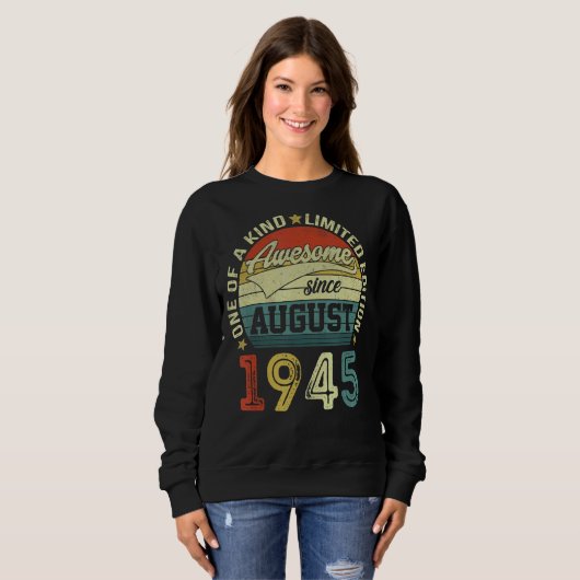 77 jaar oud Geweldige sinds augustus 1945 77th Trui (Voorkant volledig)