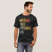 77 jaar oud Geweldige sinds september 1945 77e mil T-shirt (Voorkant volledig)