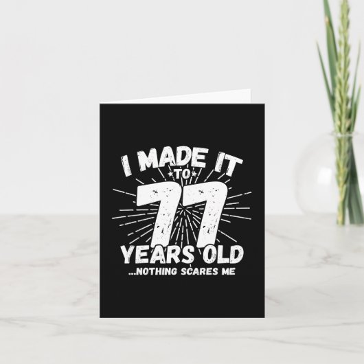 77 Jaar Oud Sarcastisch Meme Grappige 77e Verjaard Kaart (Voorkant)