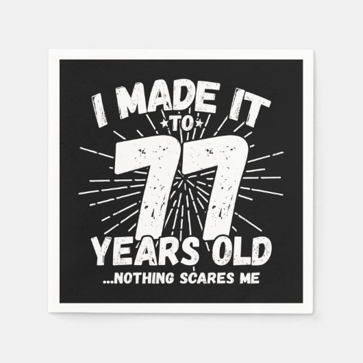 77 Jaar Oud Sarcastisch Meme Grappige 77e Verjaard Servet (Voorkant)