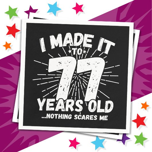 77 Jaar Oud Sarcastisch Meme Grappige 77e Verjaard Servet