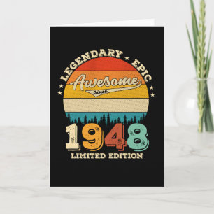 77 jaar oude Bday 1948 Geweldige 77e verjaardagsca Kaart