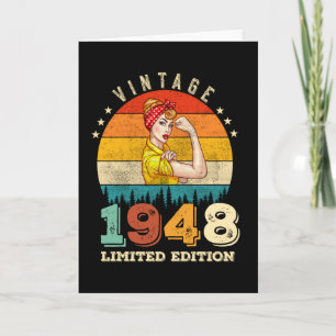 77 jaar oude Bday 1948 Vintage 77e Verjaardag Vrou Kaart