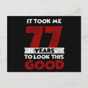 77 jaar oude dag nam me er goed uitzien 77e verjaa briefkaart