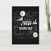 77 jaar oude dagelijkse Wiskunde leraar 77e verjaa Kaart (Voorkant)