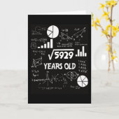 77 jaar oude dagelijkse Wiskunde leraar 77e verjaa Kaart (Gele Bloem)