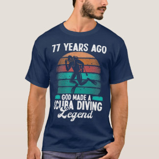 77 jaar oude duikduiker 77 september t-shirt