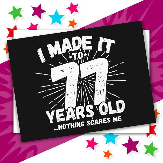 77 Jaar Oude Sarcastische Meme Grappige 77e Verjaa Briefkaart